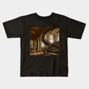 Stairs in Library Kids T-Shirt